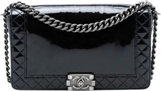 Chanel Pre-owned Cross Body Bags, female, Black, Size: ONE SIZE Pre-owned Reverso Boy Bag