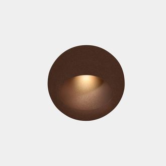 Netlighting Bat Outdoor LED Recessed Wall Light Round Brown IP65 2.2W 3000K