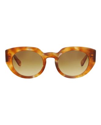 Chlo&eacute; Round-Frame Recycled Acetate Sunglasses