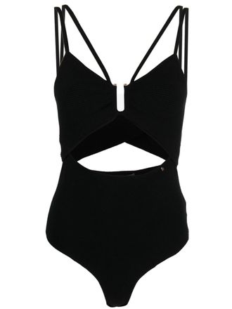 Nissa cut-out double-strap top - women - Viscose/Polyester - 38 - Black
