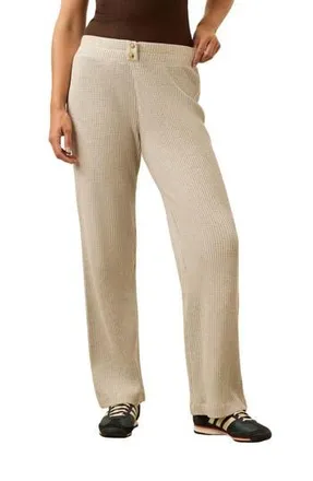 Faherty Apr&egrave;s Organic Cotton Waffle Pants in Light Grey Heather at Nordstrom Rack, Size Xx-Large