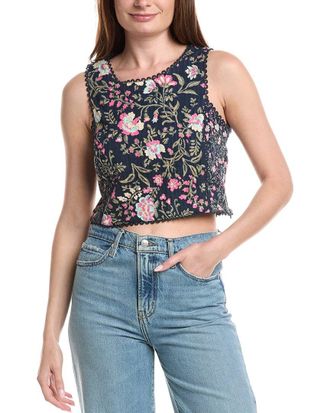 Ellen Tracy Challis Floral Top