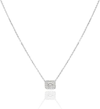 Bespoke 18ct White Gold Diamond Pendant Necklace