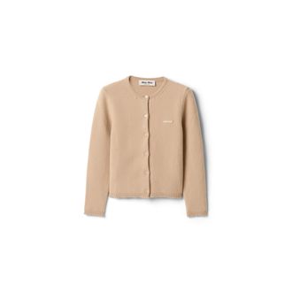 Miu Miu Cashmere Cardigan, Woman, Albino White, Size 42