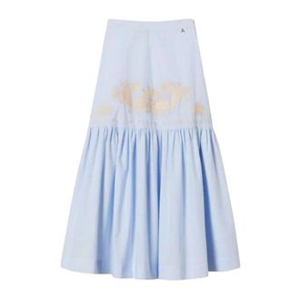 Twinset Dames, Rokken, Blauw, Maat: S Katoen
