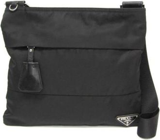 Prada Pre-owned Nylon prada-bags - Dames - Vintage Schoudertas - Zwart - ONE Size - Nylon - Vintage