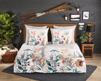 Good Morning Wendebettwäsche »Aime« 2 Stk. tlg. Biber Flanell, 135x200, Warm, Weich, Wendeoptik, Reissverschluss, Sand