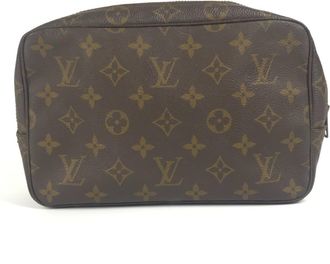 Louis Vuitton Brown Monogram Canvas Clutch Bag Pouch (Pre-Owned)