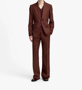 Tiger Of Sweden Tyler Straight Leg Trousers In Warm Chocolate