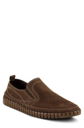 Spring Step Mateo Slip-On Sneaker in Brown Nubuck at Nordstrom, Size 10.5-11Us