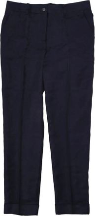 P.A.R.O.S.H. Raisa 25 Cropped Broeken - Dames - Straight fit broeken - Blauw - S - Leer - Broeken