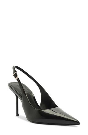 Schutz Paola Slingback Pointed Toe Pump in Black Patent Leather at Nordstrom, Size 6.5