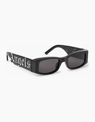 Palm Angels Mens Mens Angel Rectangle Sunglasses - Black Dark Grey - Size: ONE size
