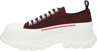 Alexander McQueen Canvas sneakers - Heren - Sneakers - Rood - 41 EU - Schoenen