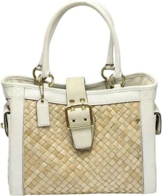 Coach Pre-owned Leren Handtas - Dames - Vintage Handtas - Wit - ONE Size - Leer - Vintage