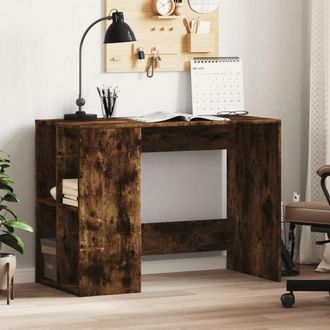 vidaXL Vidaxl - Escritorio De Madera De Ingenier&iacute;a Roble Ahumado 102x50x75 Cm