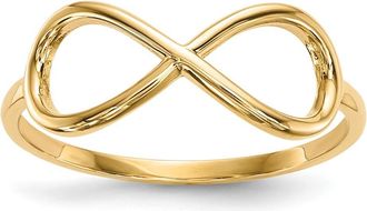 Diamond2Deal 14k Yellow Gold Polished Infinity Ring