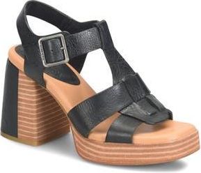 Kork-ease Macey Ankle Strap Sandal in Black Leather at Nordstrom Rack, Size 11