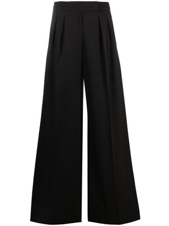 Max Mara high-waist wide-leg pleated trousers - Black