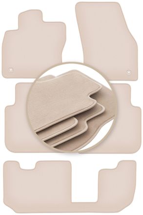 OEM Alfombrillas Premium Beige Para: Volkswagen Tiguan Allspace 7 Plazas 2017