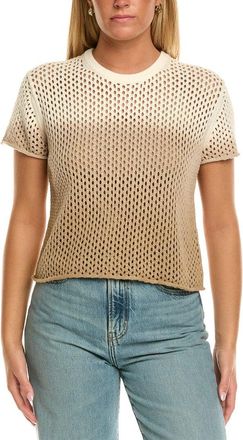 Velvet Velvet By Graham & Spencer Poppy Short Sleeve Cashmere-Blend Sweater