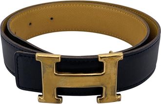 Herm&egrave;s Vintage leren riem van Hermes H