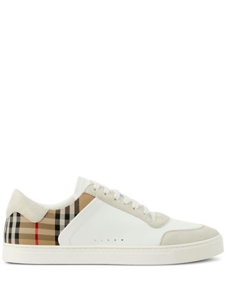 Burberry Sneaker aus Leder mit Karomuster
