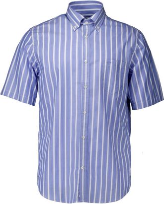Paul & Shark Short Sleeve Shirt Lichtblauw - Heren - Korte mouwen Overhemden - Blauw - XL - Katoen - Overhemden