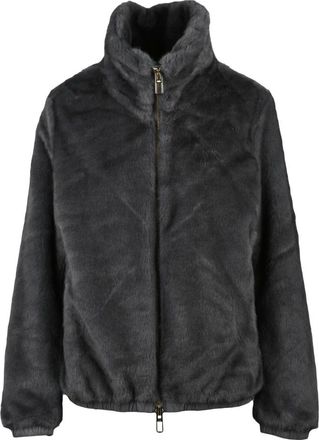 Duno Jassen, Dames, Grijs, L, Polyester, Giubbotto Eco