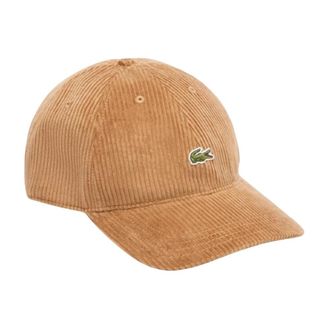 Lacoste Corduroy Visor Cap - unisex - Petten - Bruin - ONE Size - Accessoires