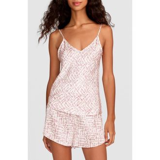 Petite Plume Silk Short Pajamas in Pink at Nordstrom, Size X-Small