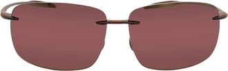Maui Jim Breakwall Hcl Bronze Wrap Unisex Sunglasses H422-26 63