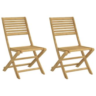 vidaXL Vidaxl - Sillas De Jard&iacute;n Plegables 2 Uds Madera Acacia 48,5x61,5x87 Cm