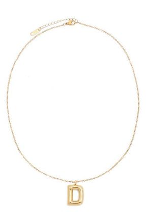 Petit Moments Bubble Initial Necklace in Gold - D at Nordstrom