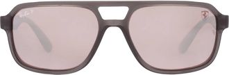 Ray-Ban Ray Ban Polarized Purple Silver Mirror Navigator Unisex Sunglasses RB4414M F691H2 58