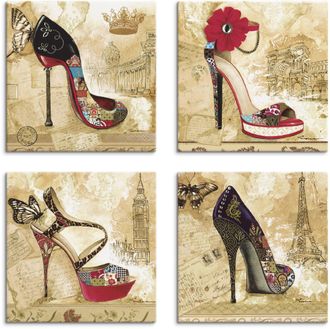 Artland Leinwandbild »Veränderliche Zeiten Stiletto« Mode 4 Stk. tlg. 4er Set, verschiedene Grössen