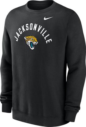 Nike Jacksonville Jaguars Club Nike Mens NFL Pullover Crew in Black | NKPV00A9N-ANW