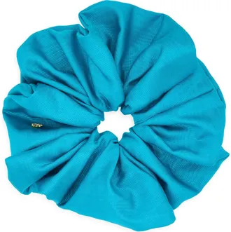 Lele Sadoughi Rommy Moire Oversize Scrunchie in Turquoise at Nordstrom