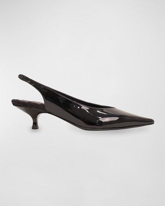 AERA Silvana Vegan Patent Slingback Pumps