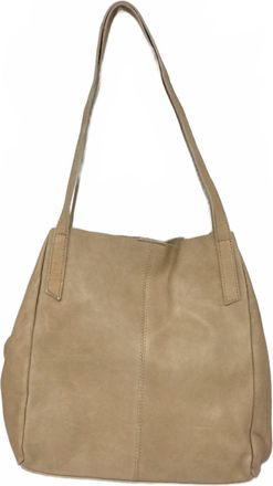 Paul & Taylor Crossbody Leather Hobo Tote In Glacier Grey