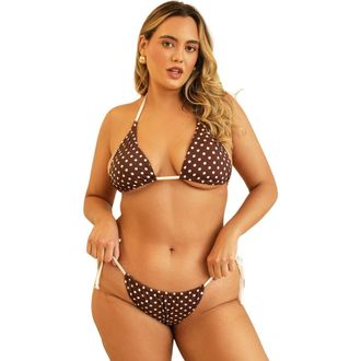 Dippin' Daisy's Swimwear Palm Top in Dotted Brown at Nordstrom, Size Small