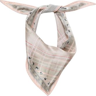 Acne Studios Checkered Silk Bandana - Dames - Zijden sjaals - Veelkleurig - ONE Size - Satijn - Accessoires