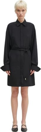 Sportmax Eolie Shirt Dress - Dames - Shirt Kleedjes - Zwart - L - Kleedjes