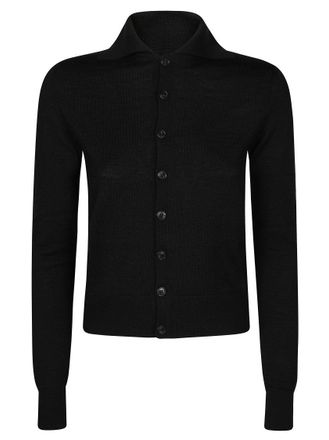 Maison Margiela Classic Black Cardigan With Button-Down Front