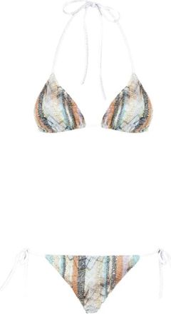 Missoni Zigzag Patroon Pailletten Bikini Set - Dames - Bikinis - Veelkleurig - M - Pailletten - Badmode
