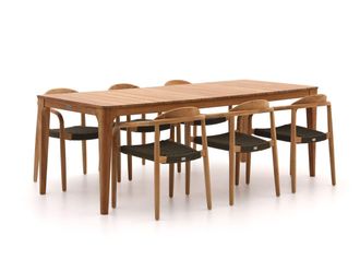 Bellagio la vita attrattiva Bellagio Berbaro/Bruca 220cm dining tuinset 7-delig stapelbaar