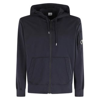 C.P. Company Zip-throughs, male, Blue, Size: XL Sweatshirt Lens Full Zipper