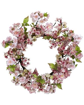 Nearly Natural 24In Cherry Blossom Wreath