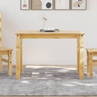 vidaXL Vidaxl - Mesa De Comedor Corona Madera Maciza De Pino 112x60x75 Cm