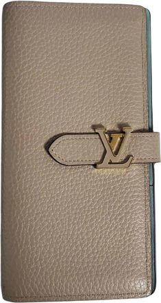 Louis Vuitton Beige Bicolor Galle Leather Long Wallet (Bi-Fold) (Pre-Owned)